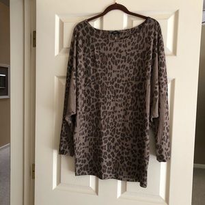 Leopard print Dolman top.